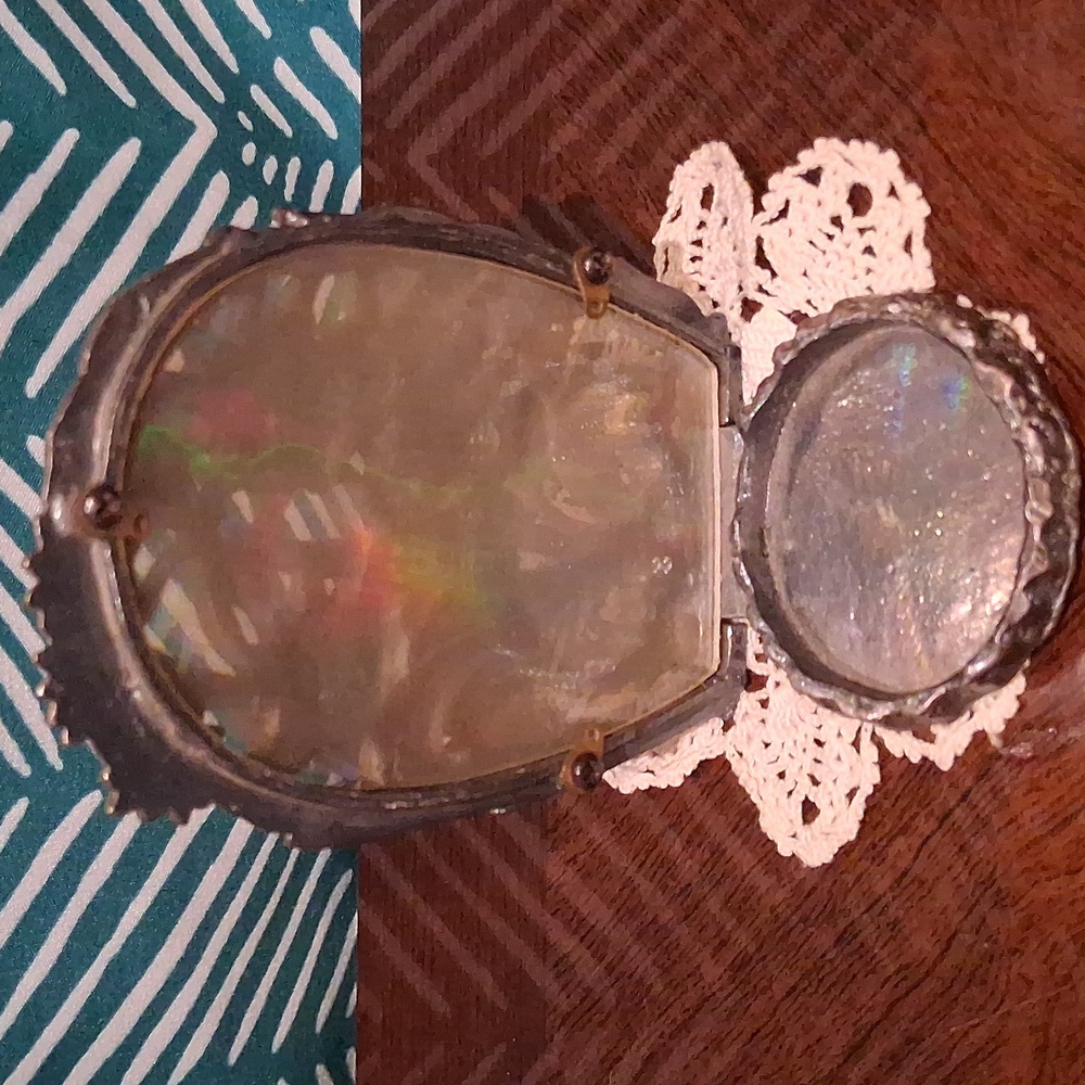 Floral Silver Decorative Candle Holder - Picture 2 of 3